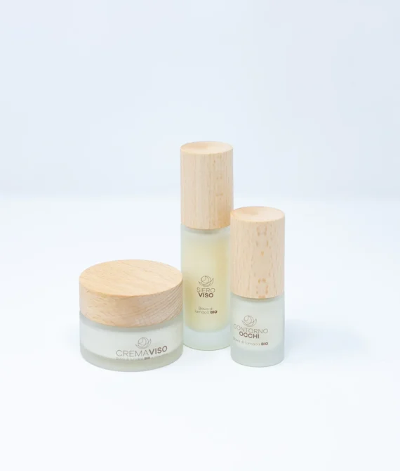 Kit trattamento viso completo – Crema Viso 81,5%, Siero 84,1% e Contorno occhi 80,3%
